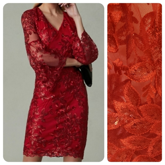 LM Collection Dresses & Skirts - NWOT Red sequin lace dress by LM collection